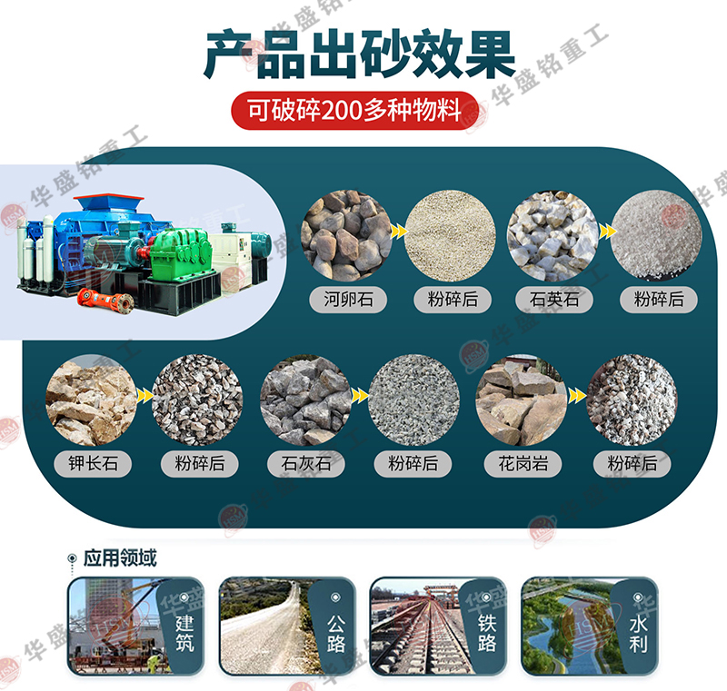 鈉長石制砂機 對輥制砂機 液壓對輥制砂機 全自動液壓式對輥制砂機